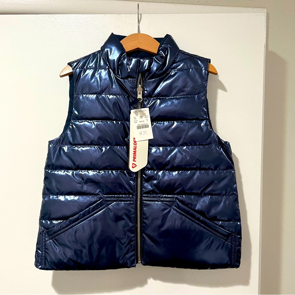 Crewcuts Shiny Navy Puffer Vest